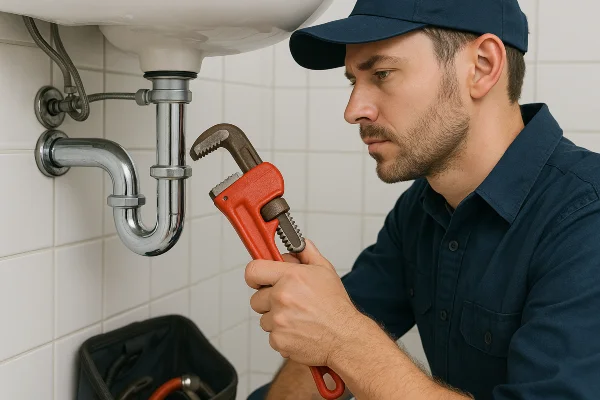 a male plumber installing a water heater from Plumber Georgetown in Georgetown, TX - Commercial plumbing Repairs a male plumber installing a water heater from Plumber Georgetown in Georgetown, TX - Commercial plumbing Repairs