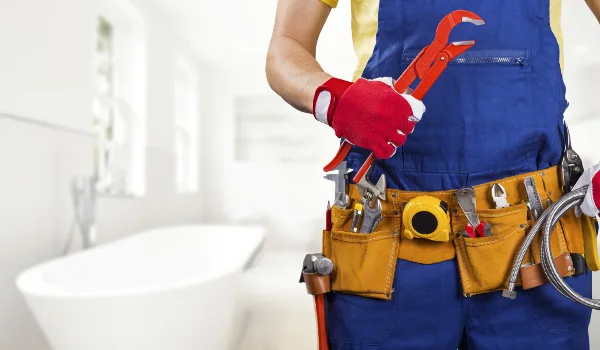 the torso of a plumbing technician showing a tool belt from Plumber Georgetown in Georgetown, TX - Slab Leak Detection the torso of a plumbing technician showing a tool belt from Plumber Georgetown in Georgetown, TX - Slab Leak Detection